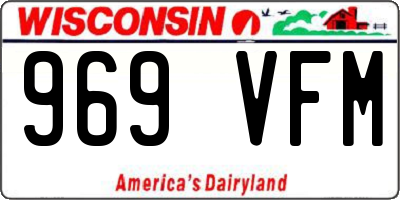 WI license plate 969VFM
