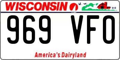 WI license plate 969VFO