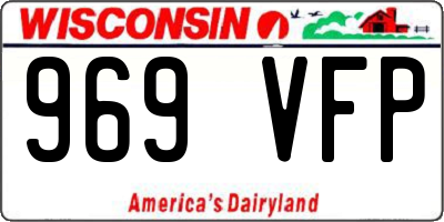 WI license plate 969VFP