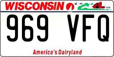 WI license plate 969VFQ
