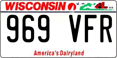 WI license plate 969VFR