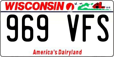 WI license plate 969VFS