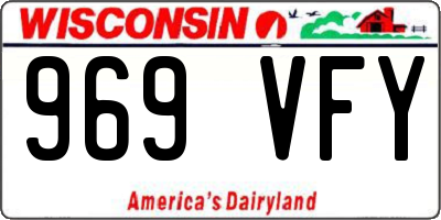 WI license plate 969VFY