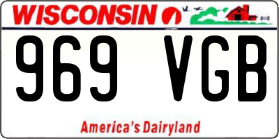 WI license plate 969VGB