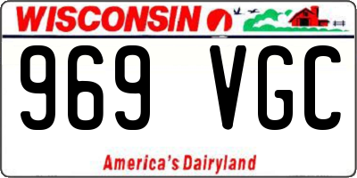 WI license plate 969VGC