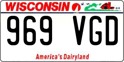 WI license plate 969VGD