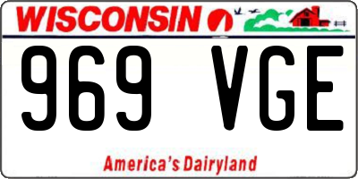 WI license plate 969VGE