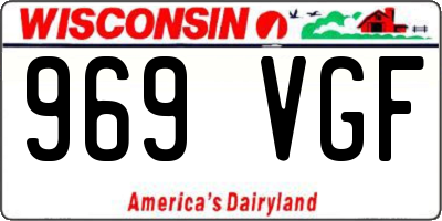 WI license plate 969VGF
