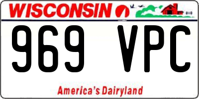 WI license plate 969VPC