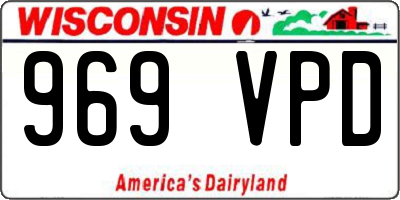 WI license plate 969VPD