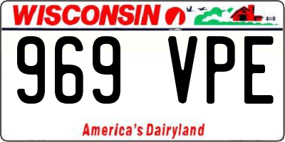 WI license plate 969VPE
