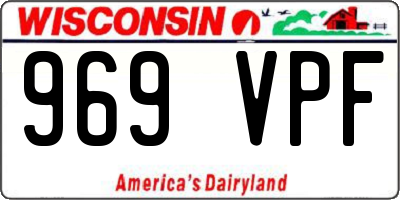 WI license plate 969VPF