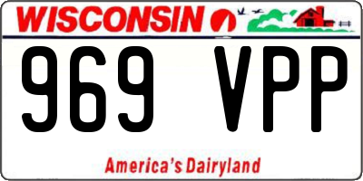WI license plate 969VPP