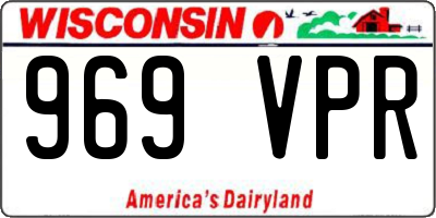 WI license plate 969VPR