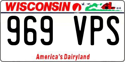 WI license plate 969VPS