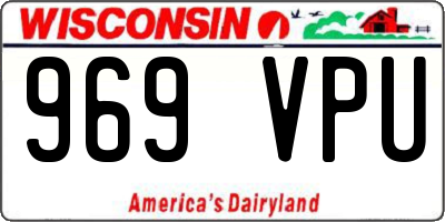 WI license plate 969VPU