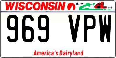 WI license plate 969VPW