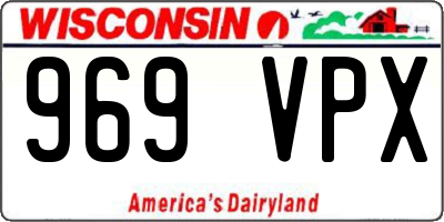 WI license plate 969VPX
