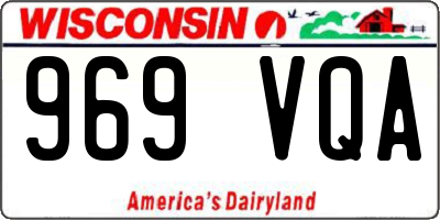 WI license plate 969VQA