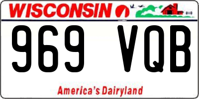 WI license plate 969VQB