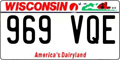 WI license plate 969VQE