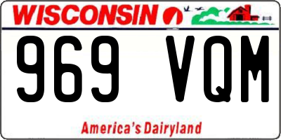 WI license plate 969VQM