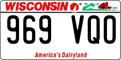 WI license plate 969VQO