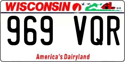 WI license plate 969VQR