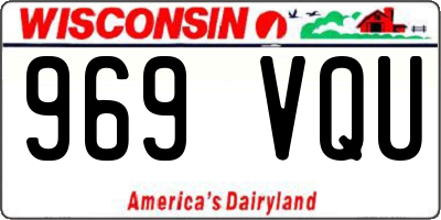 WI license plate 969VQU