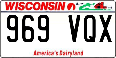 WI license plate 969VQX