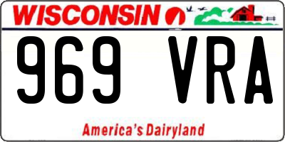 WI license plate 969VRA