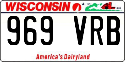 WI license plate 969VRB