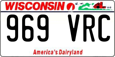 WI license plate 969VRC