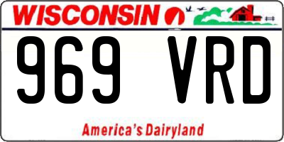 WI license plate 969VRD