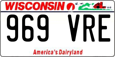 WI license plate 969VRE