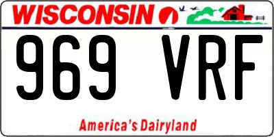 WI license plate 969VRF
