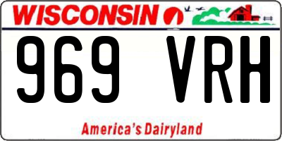 WI license plate 969VRH