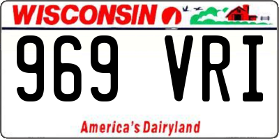 WI license plate 969VRI