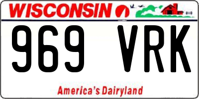 WI license plate 969VRK