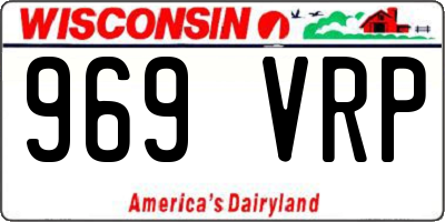 WI license plate 969VRP