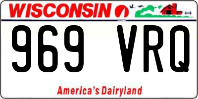WI license plate 969VRQ