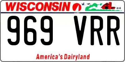WI license plate 969VRR