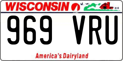 WI license plate 969VRU