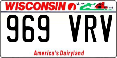 WI license plate 969VRV