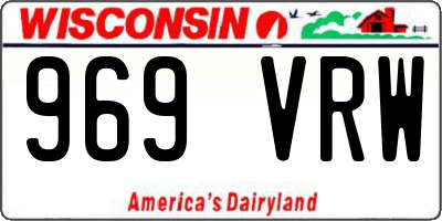 WI license plate 969VRW