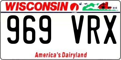 WI license plate 969VRX