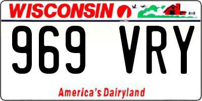 WI license plate 969VRY