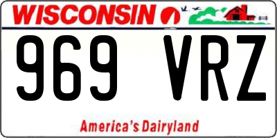 WI license plate 969VRZ