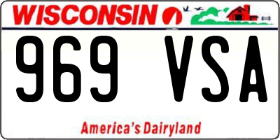 WI license plate 969VSA