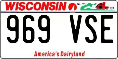 WI license plate 969VSE